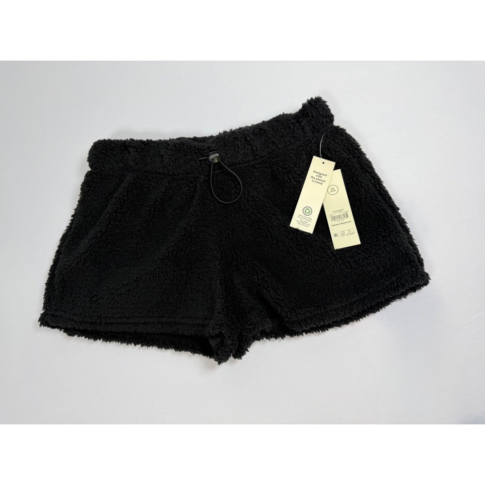 No Boundaries Womens Plush Faux Fur Shorts Black‎ Soot XS 0-2 NWT NB43HQ014863